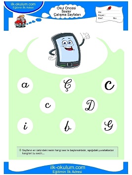 Çocuklar İçin C Sesi Çalışma Sayfaları 